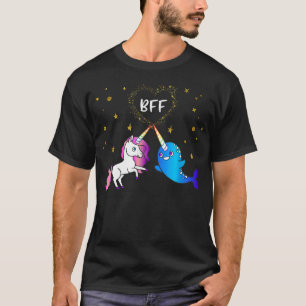 Camiseta BFF Narwhal y Unicorn Gold Stars Unicorns de Estad