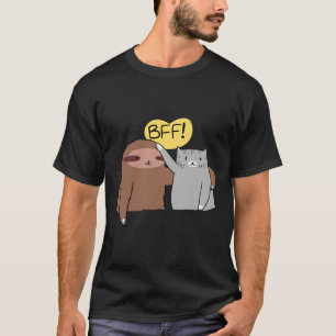 Camiseta Bff Sloth Y Cat