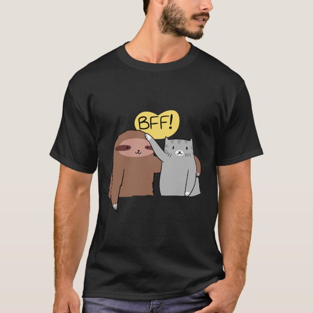 Camiseta Bff Sloth Y Cat (Anverso)