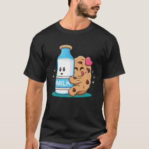 Camiseta BFFL Mejor Amigo 4 Life Biscuit Abrazando leche Am
