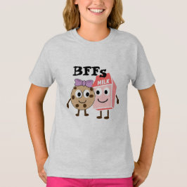 Camiseta BFFS leche y galletas de chips de chocolate humor