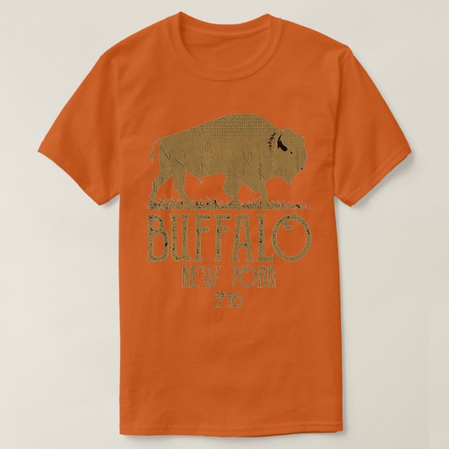 Camiseta BFLO WNY 716 Código de área Buffalo Nueva York (Diseño del anverso)