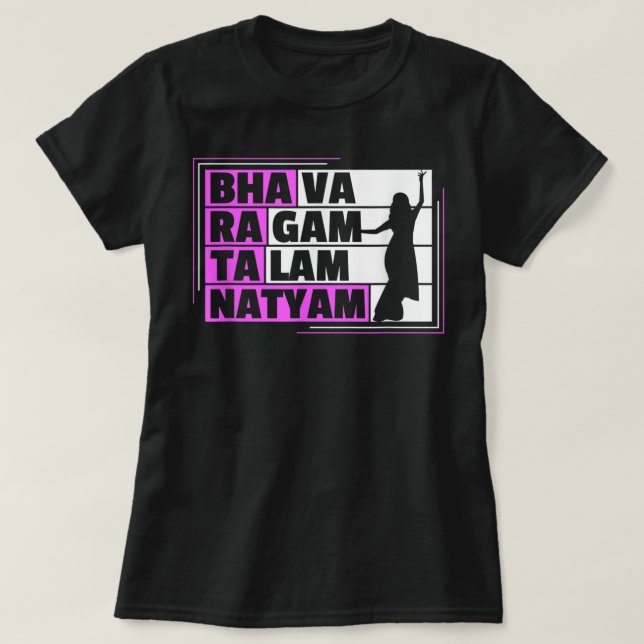 Camiseta Bharatanatyam Design for a Bharatanatyam Dancer (Diseño del anverso)
