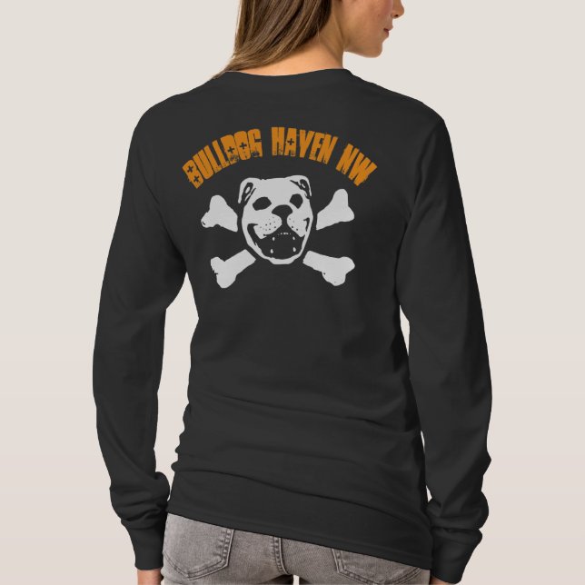 Camiseta BHNW + Cráneo del bulldog (naranja para la (Reverso)