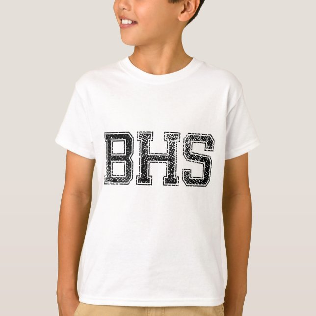 Camiseta BHS High School - Vintage, Distressed (Anverso)