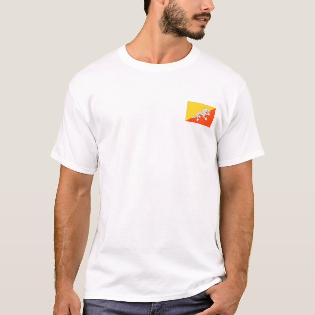 Camiseta Bhutan Flag T-Shirt, Patriotic T-Shirts, (Anverso)