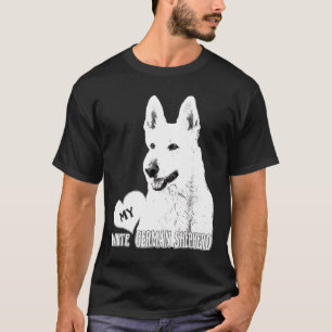 Camiseta Bhymer Love My White German Shepherd