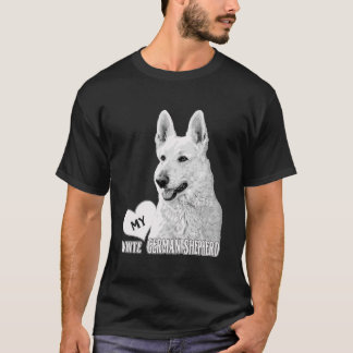 Camiseta Bhymer Love My White German Shepherd