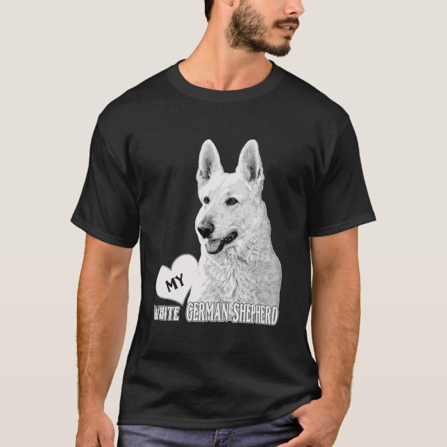Camiseta Bhymer Love My White German Shepherd (Anverso)
