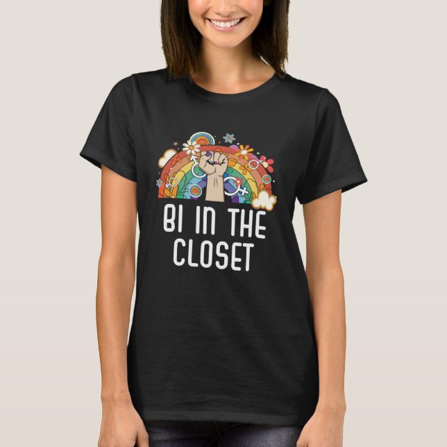 Camiseta Bi In The Closet Bisexual Rainbow Pride Bisexualit (Anverso)