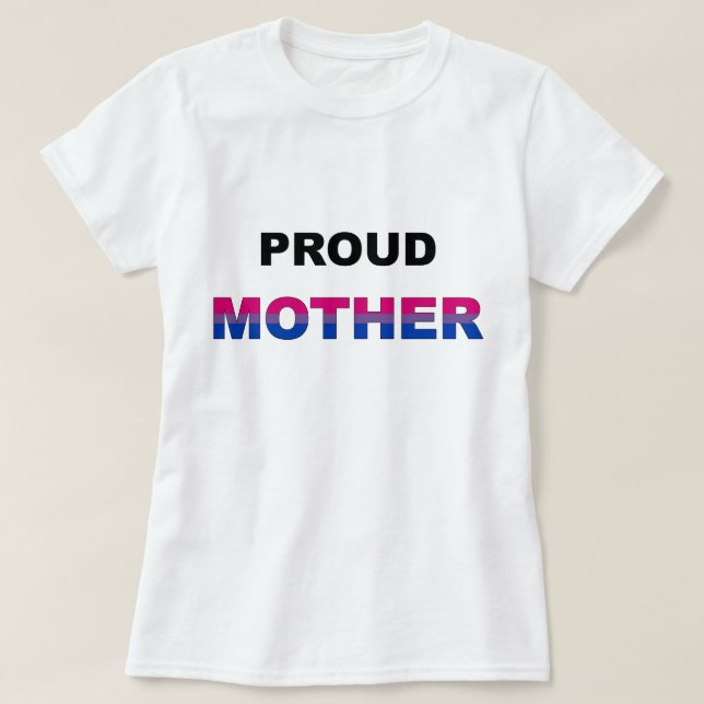 Camiseta BI orgulloso LGBT de la madre (Diseño del anverso)