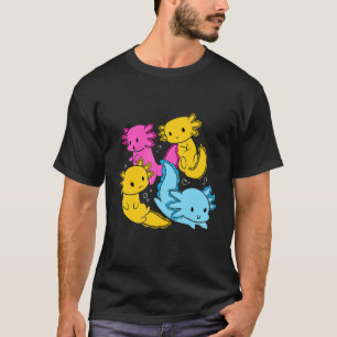 Camiseta Bi Pansexual Orgullo Mexicano Salamander Axolotl P