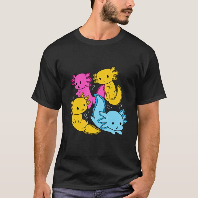 Camiseta Bi Pansexual Orgullo Mexicano Salamander Axolotl P (Anverso)