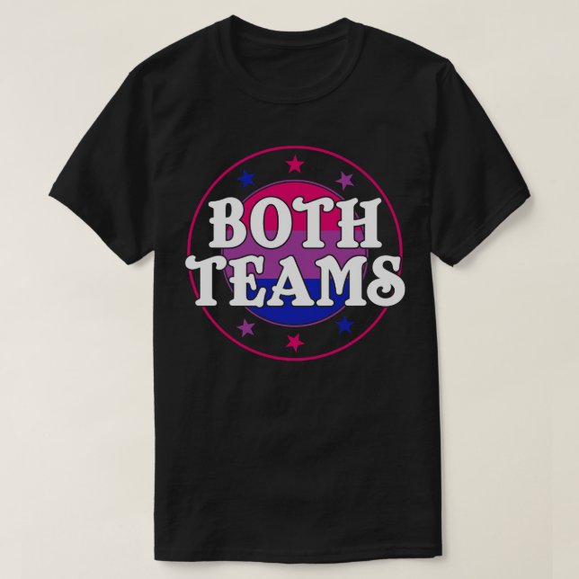 Camiseta Bi Pride ambos equipos divertidos Bisexual LGBT (Diseño del anverso)