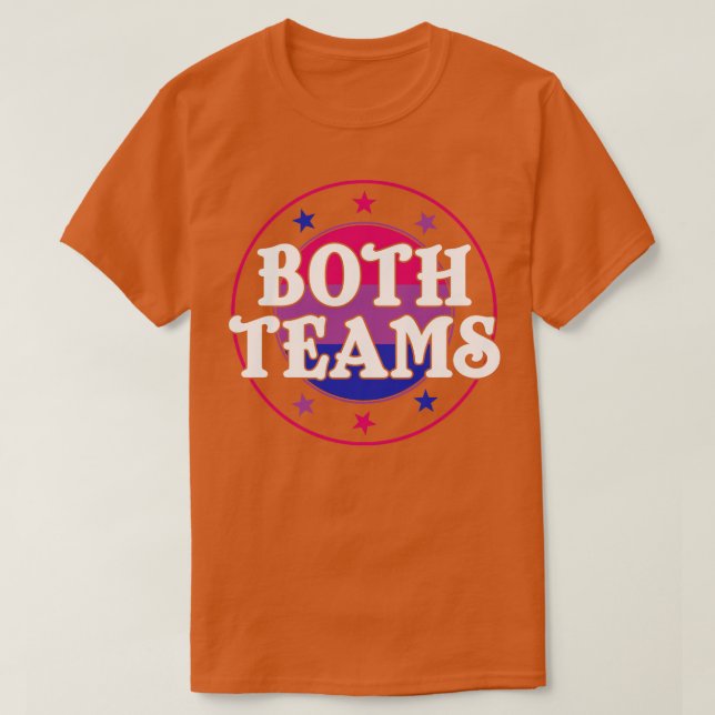 Camiseta Bi Pride ambos equipos divertidos Bisexual LGBT (Diseño del anverso)