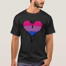Camiseta Bi Pride Dripping Heart