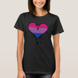 Camiseta Bi Pride Dripping Heart