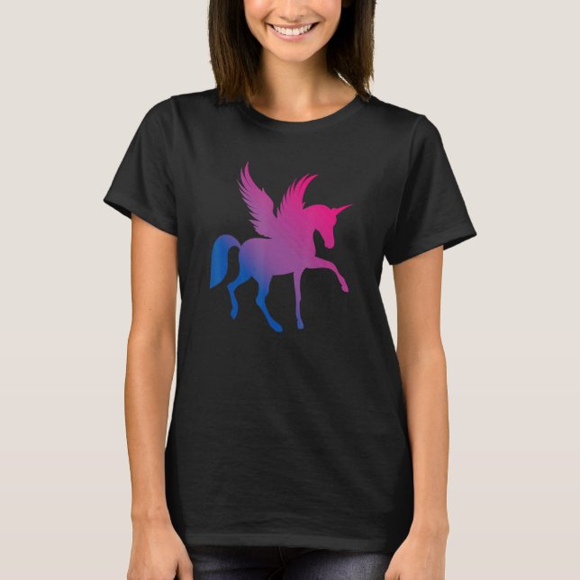 Camiseta Bi Pride Flag Unicorn Bisexual (Anverso)