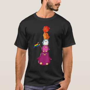Camiseta Bi Pride Pingüino Lgbt Bandera del Orgullo Gay Cut