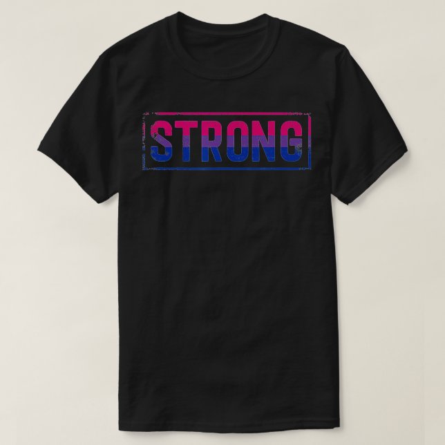 Camiseta Bi Pride Strong Workout Bisexual Pride Fitness Str (Diseño del anverso)
