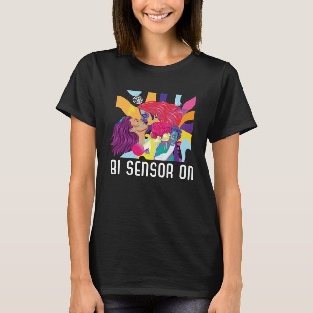 Camiseta Bi Sensor En Arcoíris De Orgullo Bisexual Bisexual (Anverso)