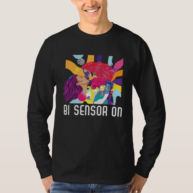 Camiseta Bi Sensor On Bisexual Rainbow Pride Bisexuality LG (Anverso)