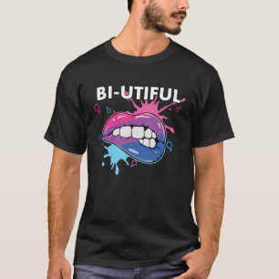Camiseta Bi Utiful Bisexual Orgullo Arcoiris Bisexualidad L