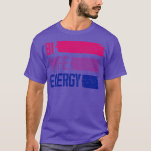 Camiseta Bi Wife Energía Bisexual Orgullo Bisexual Bandera 