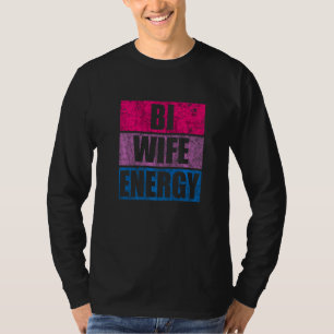 Camiseta Bi Wife Energy Lgbtq Besexual Flag Pride Vintage