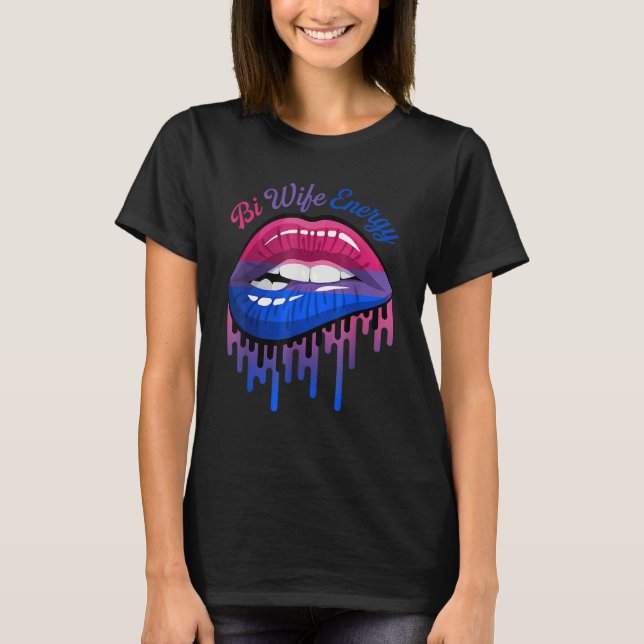 Camiseta Bi Wife Energy Lidera Bisexualidad Bisexual Bi Pri (Anverso)