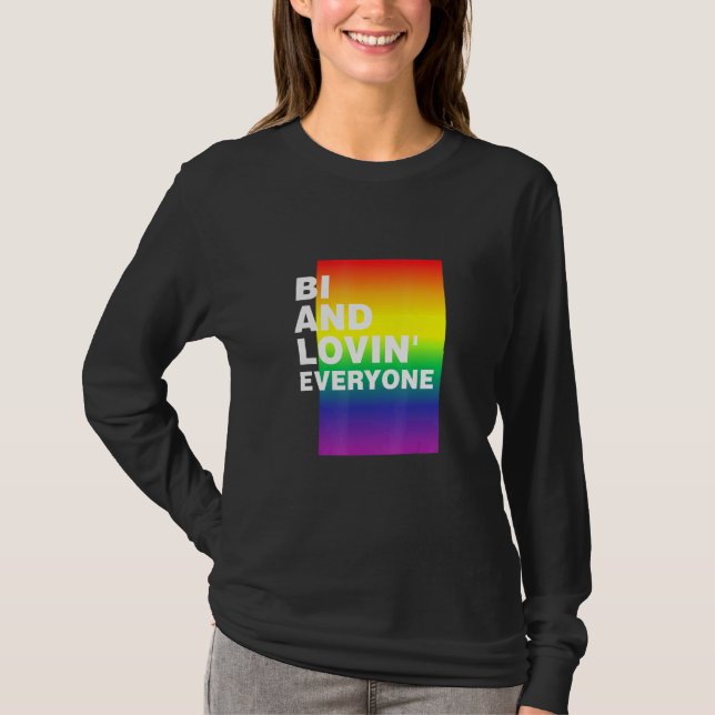 Camiseta Bi Y Lovin Todos Lgbtq Orgullo Bisexual Bi Prid (Anverso)