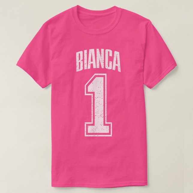 Camiseta Bianca Supporter Number 1 Biggest Fan  (Diseño del anverso)