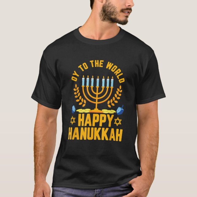 Camiseta Bianco Brands Hanukkah Gifts Funny Happy Hanukkah  (Anverso)