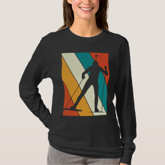 Camiseta Biathlon Biathlete Target Skiing Retro Vintage