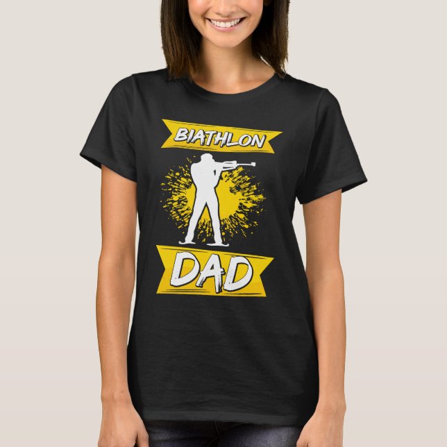 Camiseta Biathlon Dad  Winter Sports Biathlete Father Mount (Anverso)