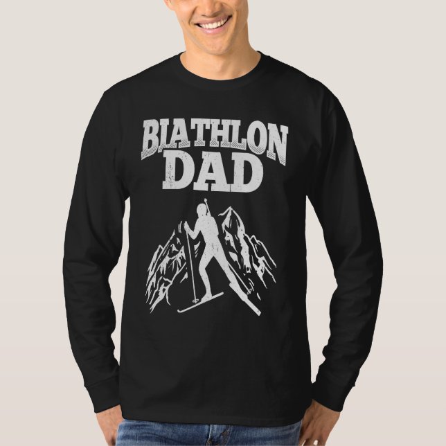 Camiseta Biathlon Dad Winter Sports Snow Biathlete Cross Co (Anverso)