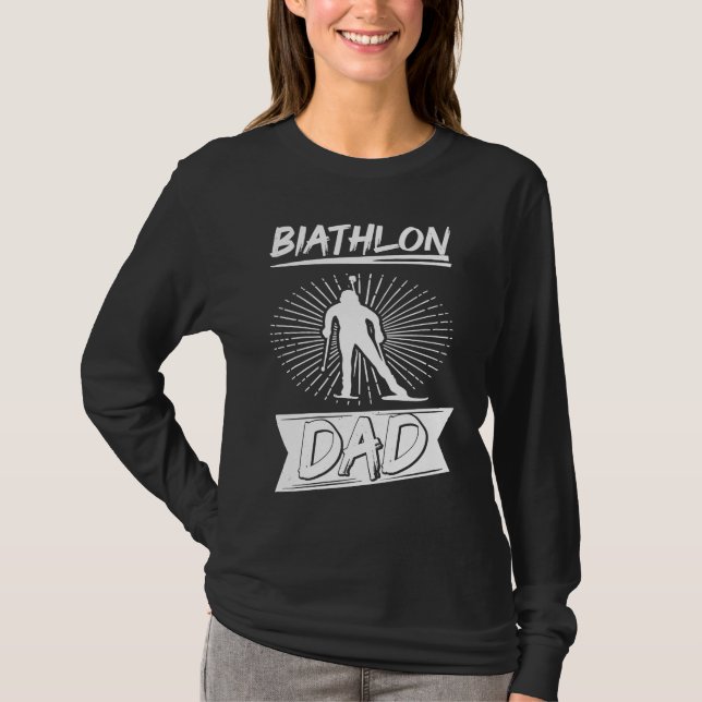 Camiseta Biathlon Dad Winter Sports Snow Biathlete Cross Co (Anverso)