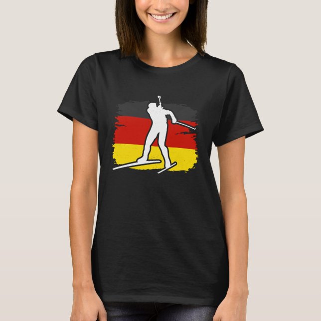 Camiseta Biathlon Germany winter biathlete skier mountain (Anverso)