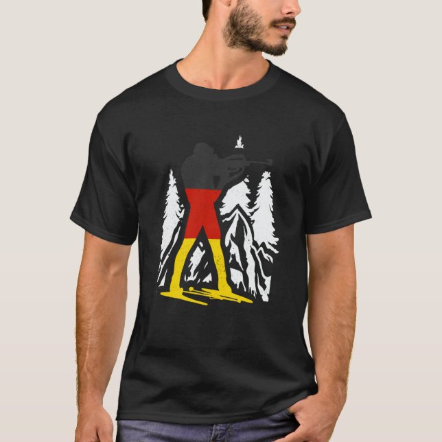 Camiseta Biathlon Germany winter biathlete skier mountain   (Anverso)