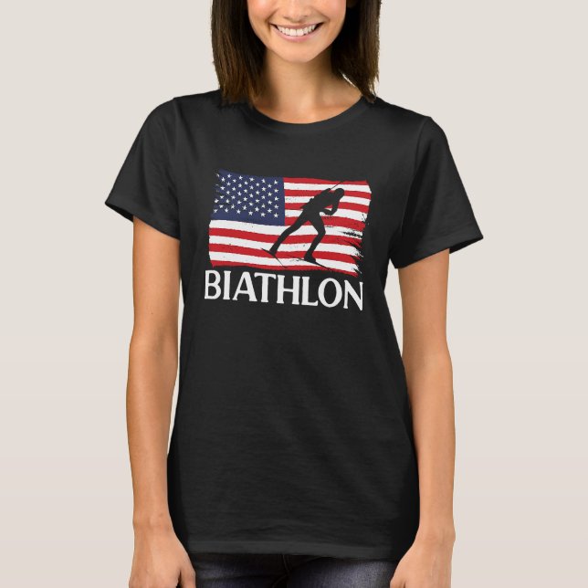 Camiseta Biathlon Target Skiing Biathlete Shooting Sports C (Anverso)