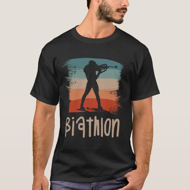 Camiseta Biatleta Retro Vintage Clic Biathlon 2 (Anverso)