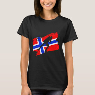 Camiseta Biatlón bandera de noruega esquí de fondo noruego
