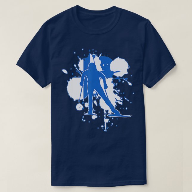 Camiseta Biatlón de Bandera de Finlandia - Biatlón finlandé (Diseño del anverso)