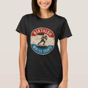 Camiseta Biatlón de invierno Deporte esquí Riffle Shooting