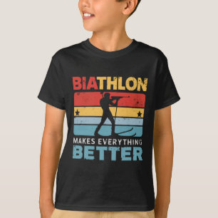 Camiseta Biatlón de invierno Deporte esquí Riffle Shooting