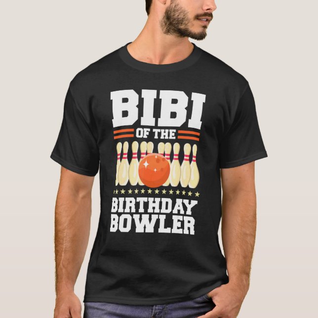 Camiseta Bibi Del Fiesta De Bolos De Cumpleaños Bowler (Anverso)