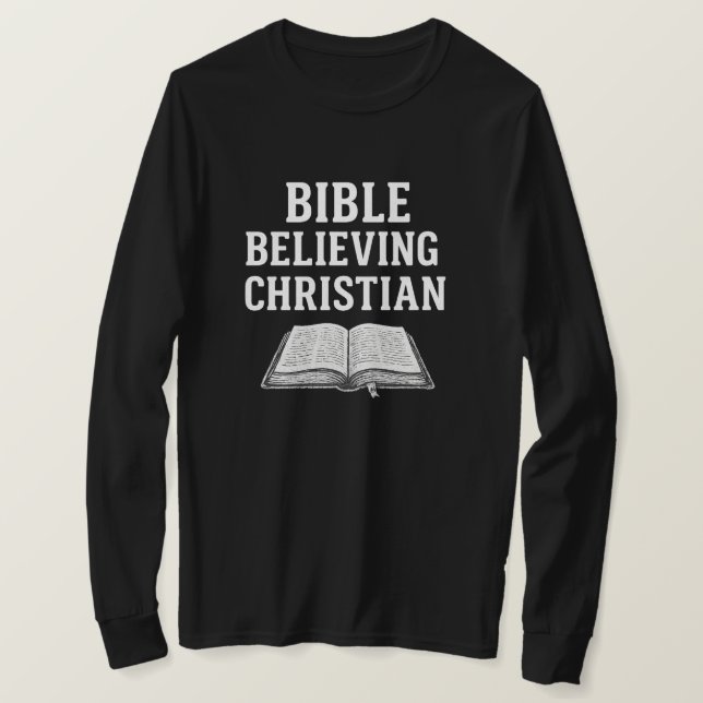 Camiseta Bible Believing Christian - Long-sleeve Shirt (Anverso del diseño)