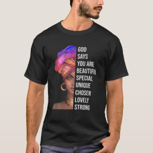 Camiseta Bible Verse Black History Month Cool BLM Melanin C