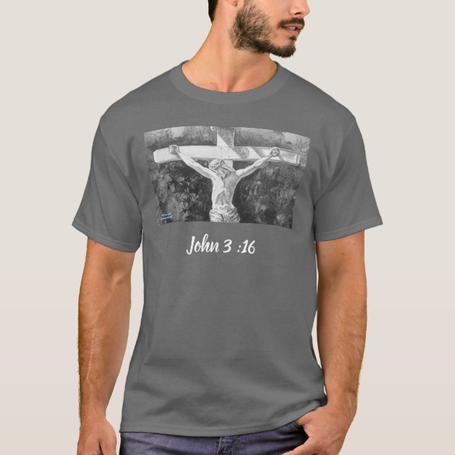 Camiseta Bible Verse 'For God' Cross Personalize (Anverso)