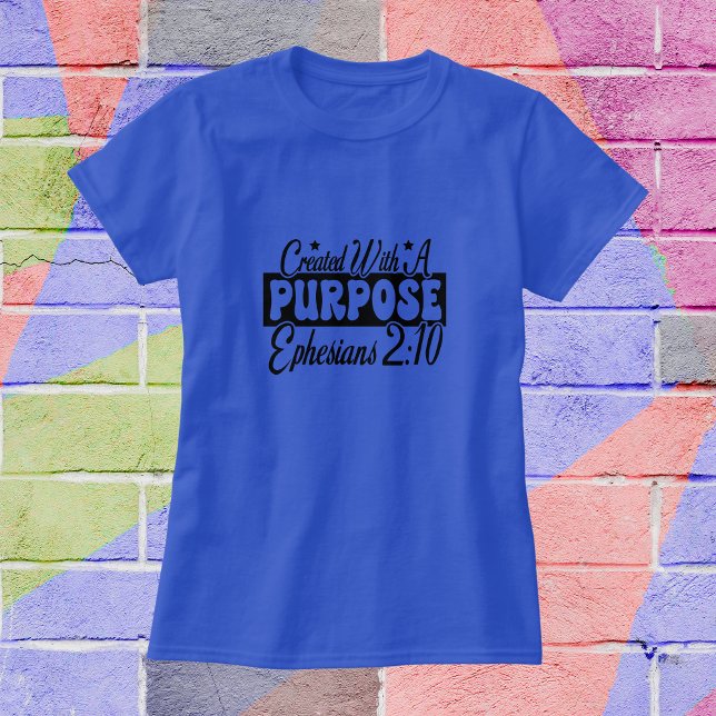 Camiseta Bible Verse ''Purpose'' Typography Personalize (Subido por el creador)